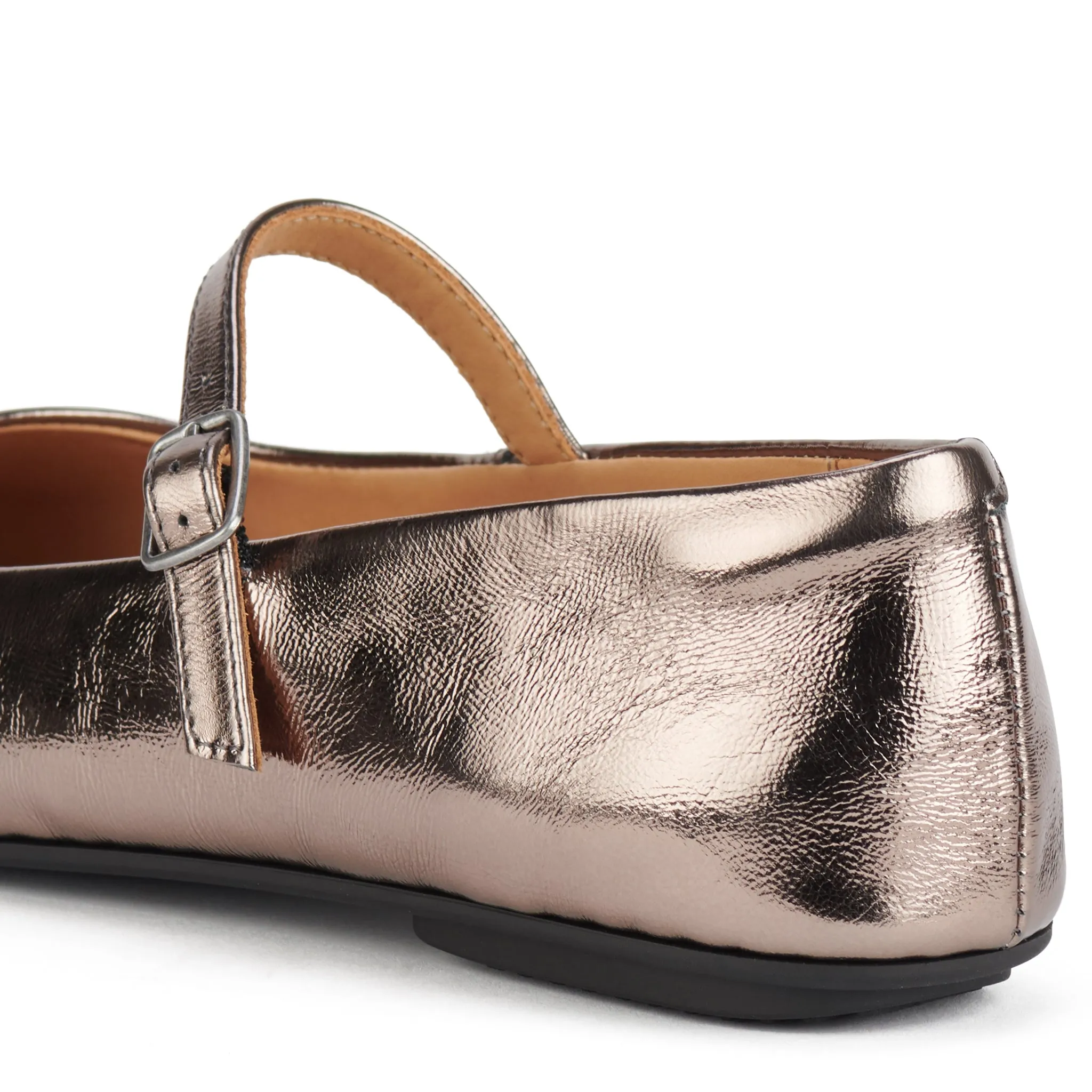 Ballet MJ Square Toe Pewter Patent