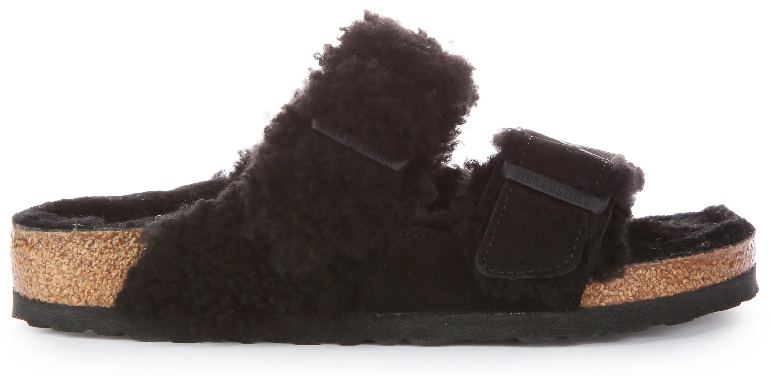 Birkenstock Arizona Split Fur In Black | Regular Fit Shoes Birkenstock