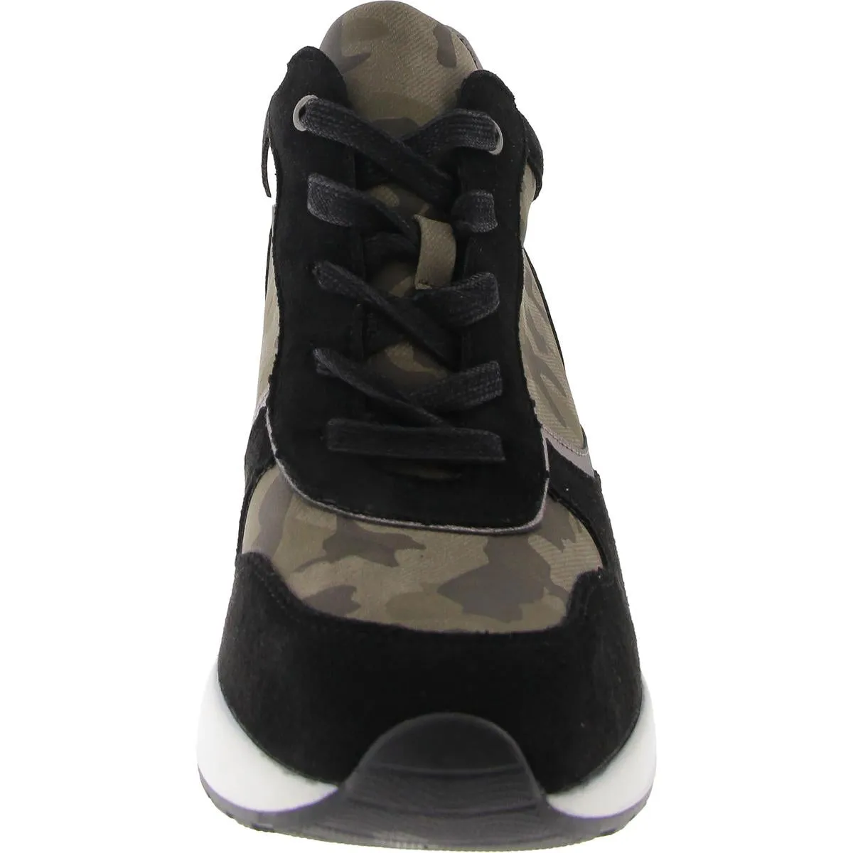 Canali Womens Faux Suede Snake Print Fashion Sneakers