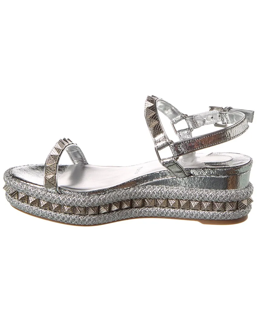 Christian Louboutin Pyraclou 60 Leather Wedge Sandal