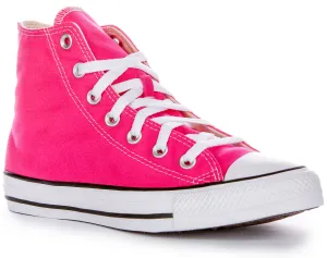 Converse All Star High A08136C In Fuchsia Pink Shoes Converse