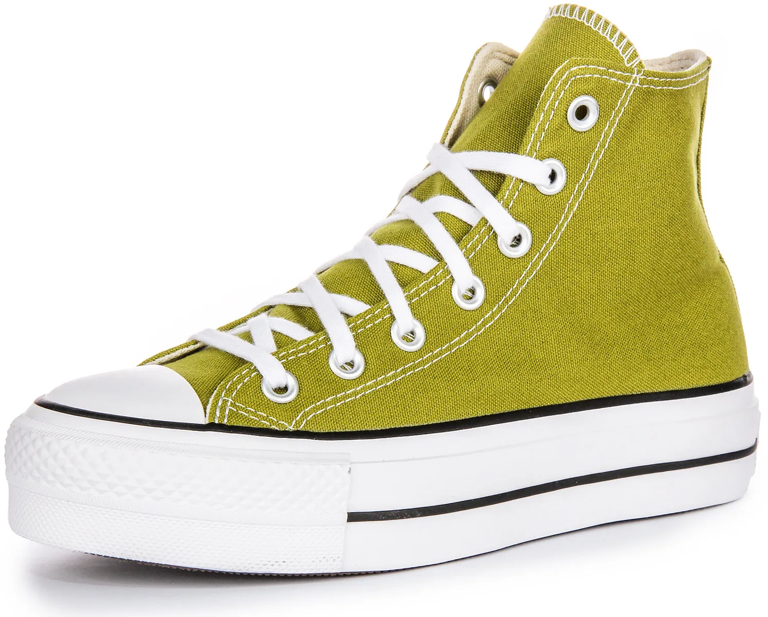 Converse All Star Lift Hi A08286C In Olive Green Shoes Converse