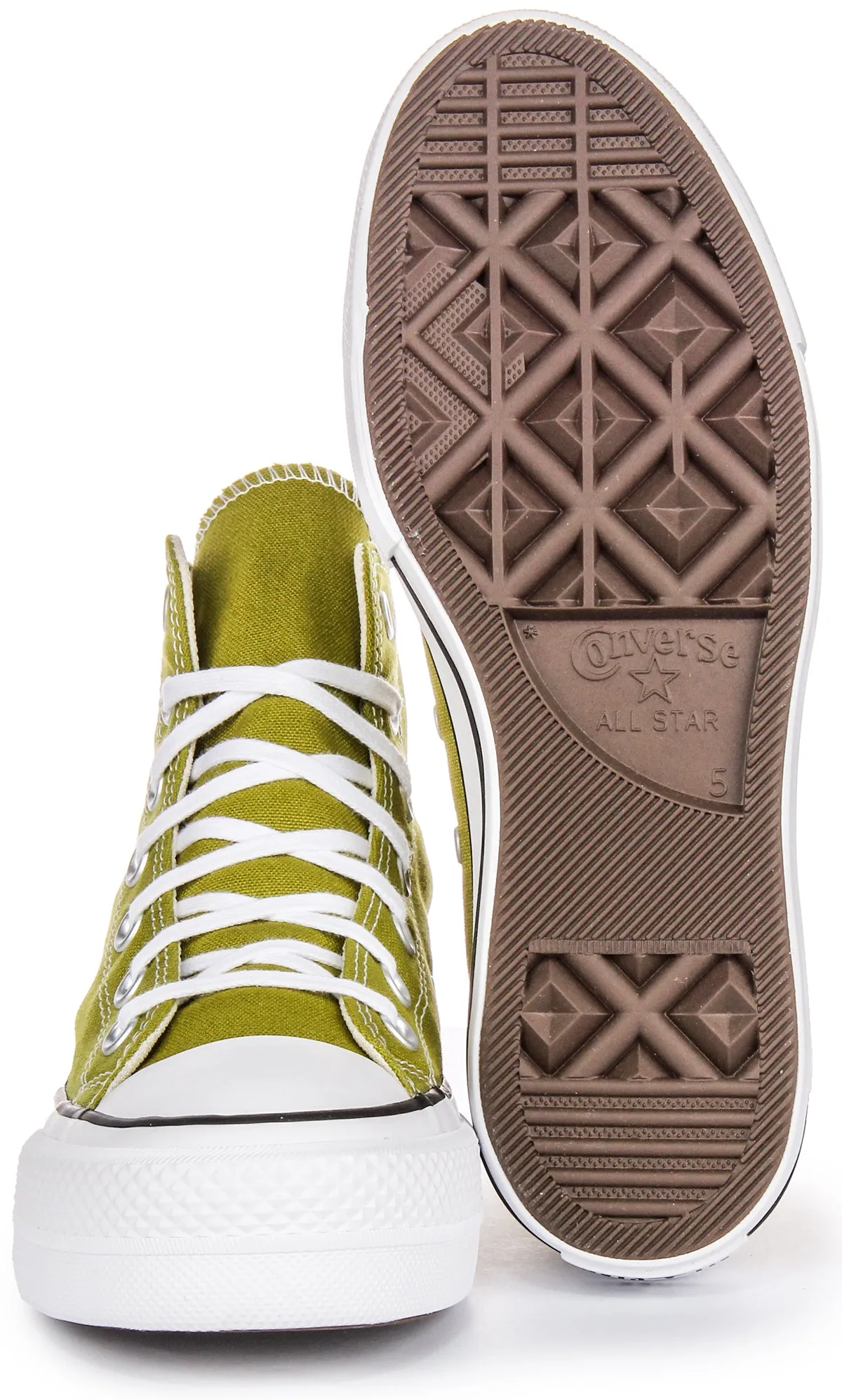 Converse All Star Lift Hi A08286C In Olive Green Shoes Converse