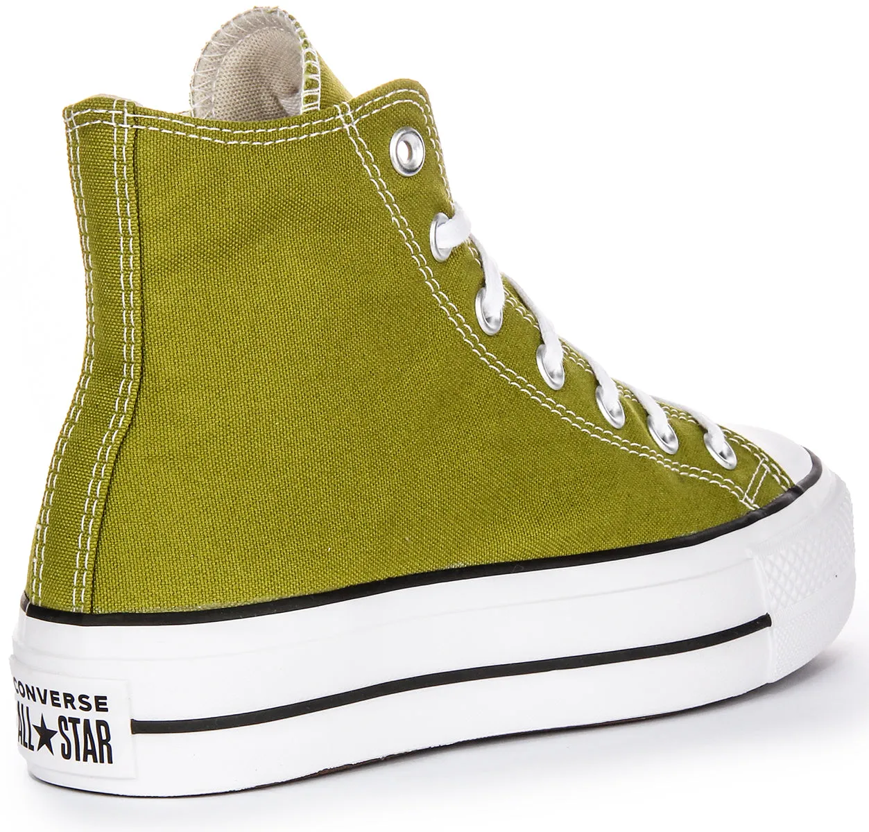 Converse All Star Lift Hi A08286C In Olive Green Shoes Converse