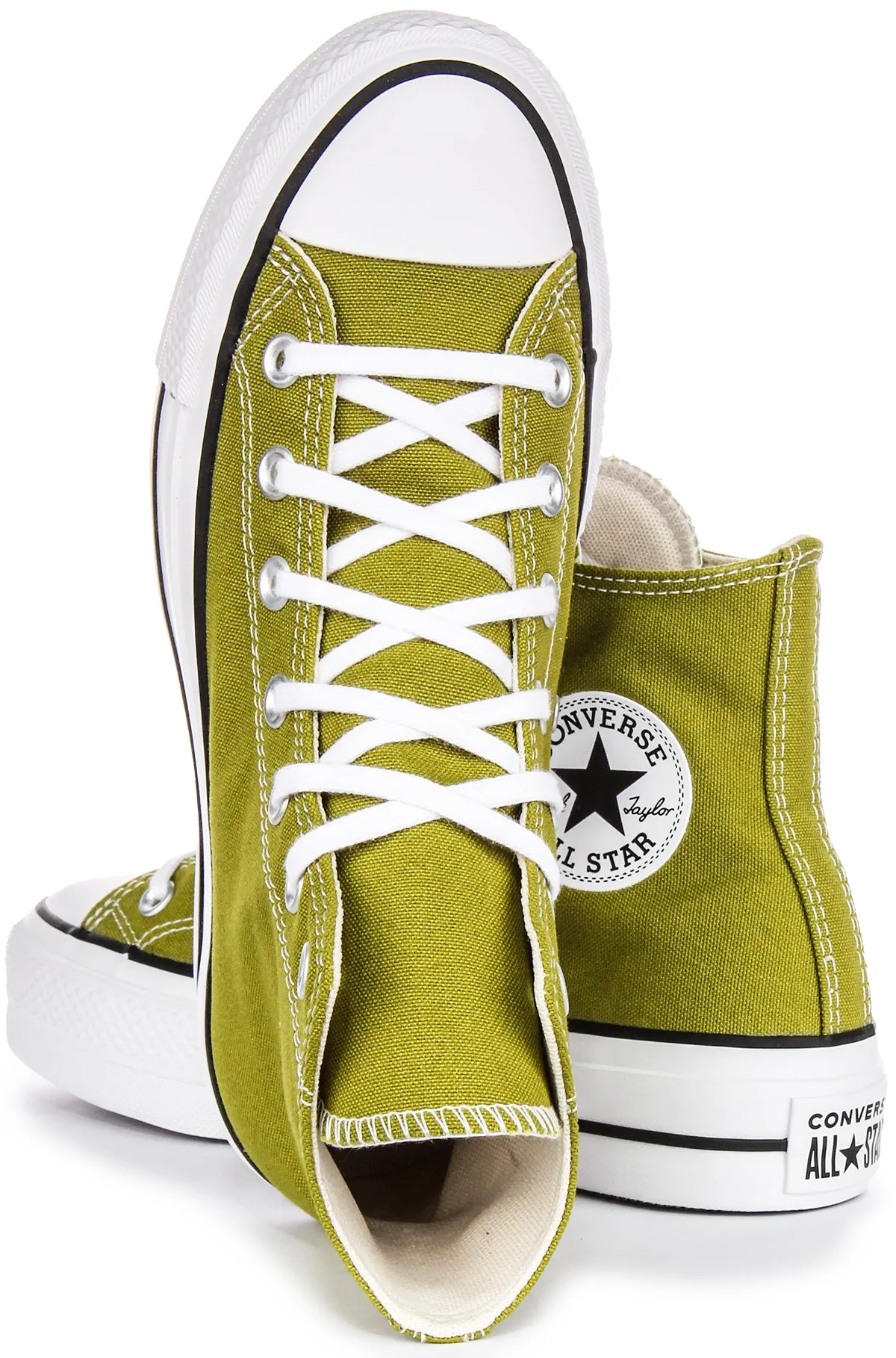 Converse All Star Lift Hi A08286C In Olive Green Shoes Converse
