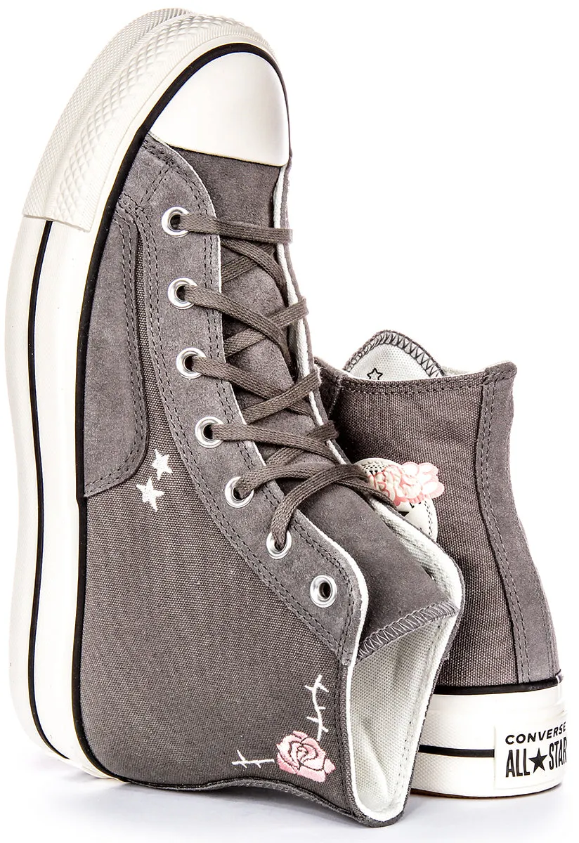 Converse All Star Lift Scribble A09165C In Grey For Women Shoes Converse