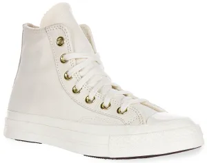 Converse Chuck 70s A12555C In White Gold Logo Shoes Converse