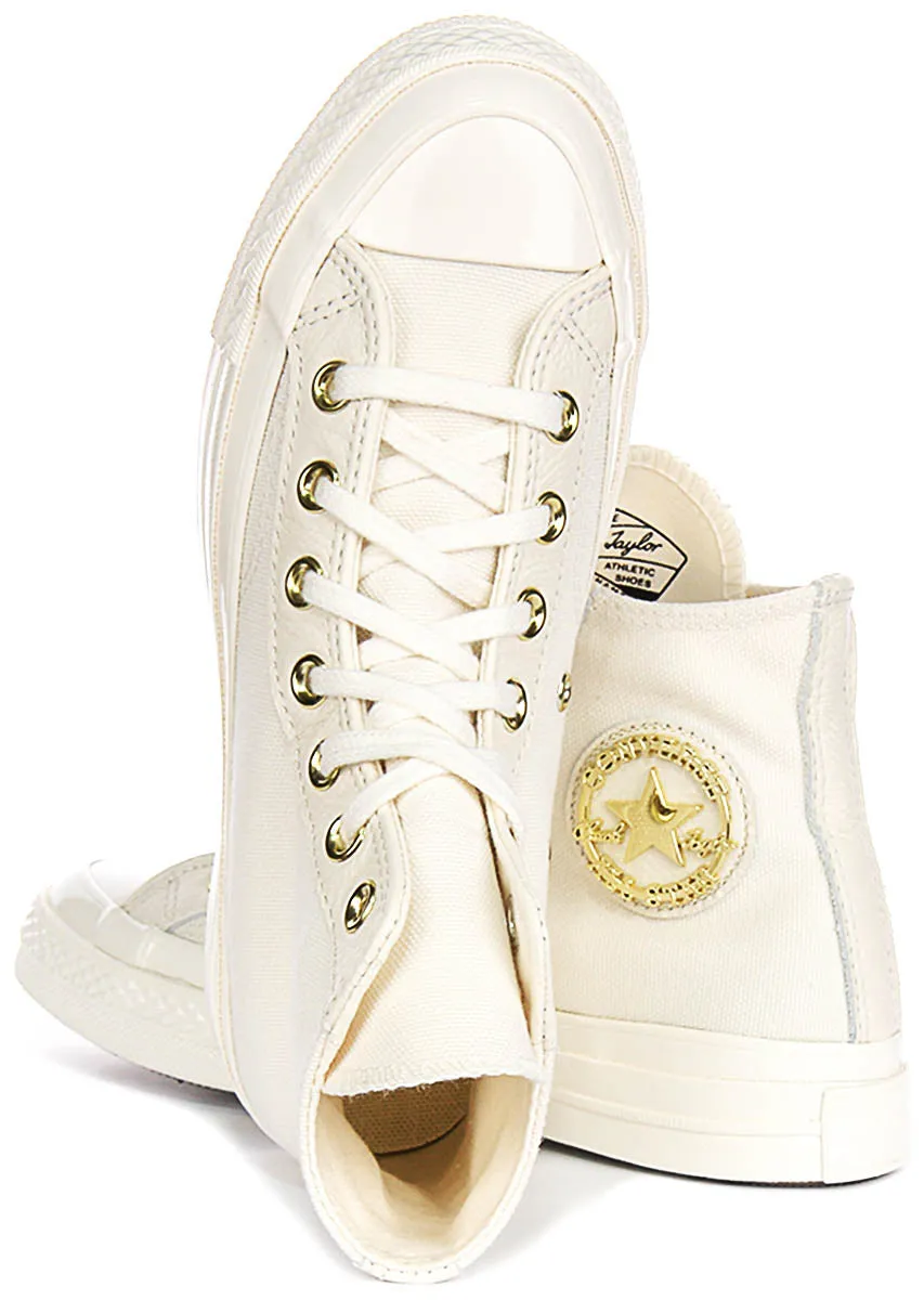 Converse Chuck 70s A12555C In White Gold Logo Shoes Converse