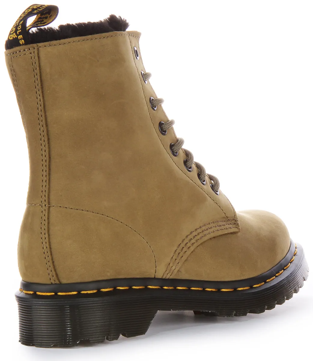 Dr Martens 1460 Serena In Olivegreen Shoes Dr Martens
