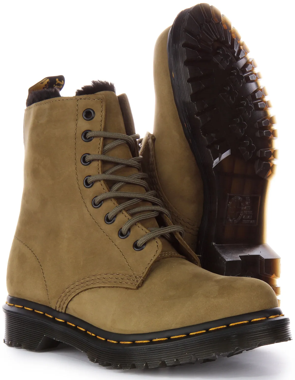 Dr Martens 1460 Serena In Olivegreen Shoes Dr Martens