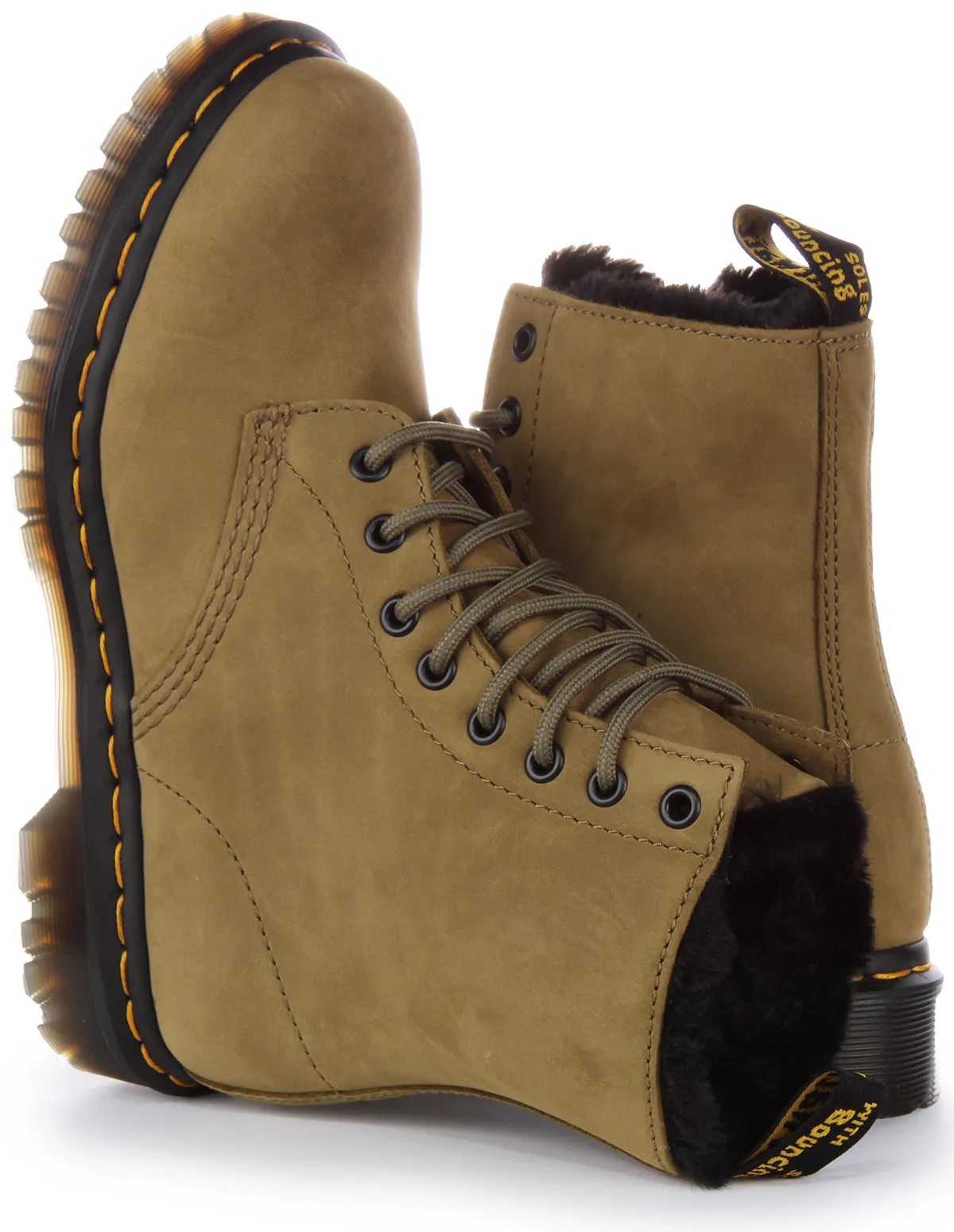 Dr Martens 1460 Serena In Olivegreen Shoes Dr Martens