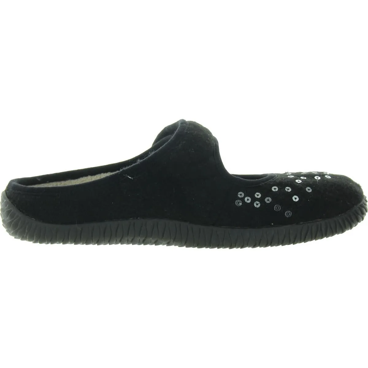 Elin Womens Sequined Faux Suede Mary Janes