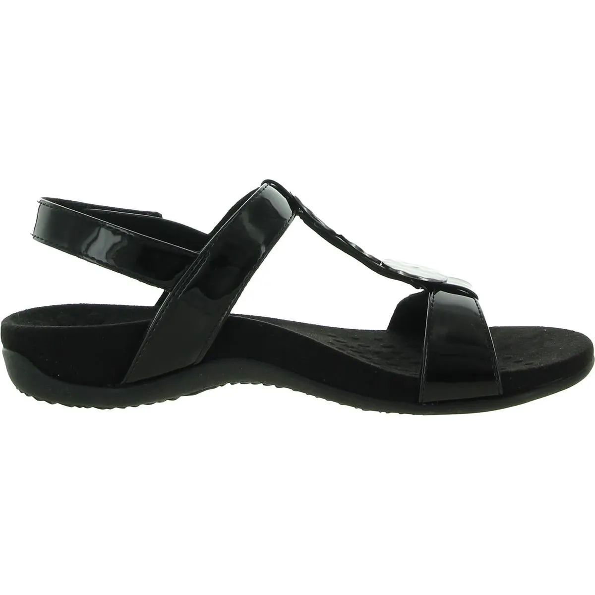 Farra Womens Patent Leather Wedge Sandals