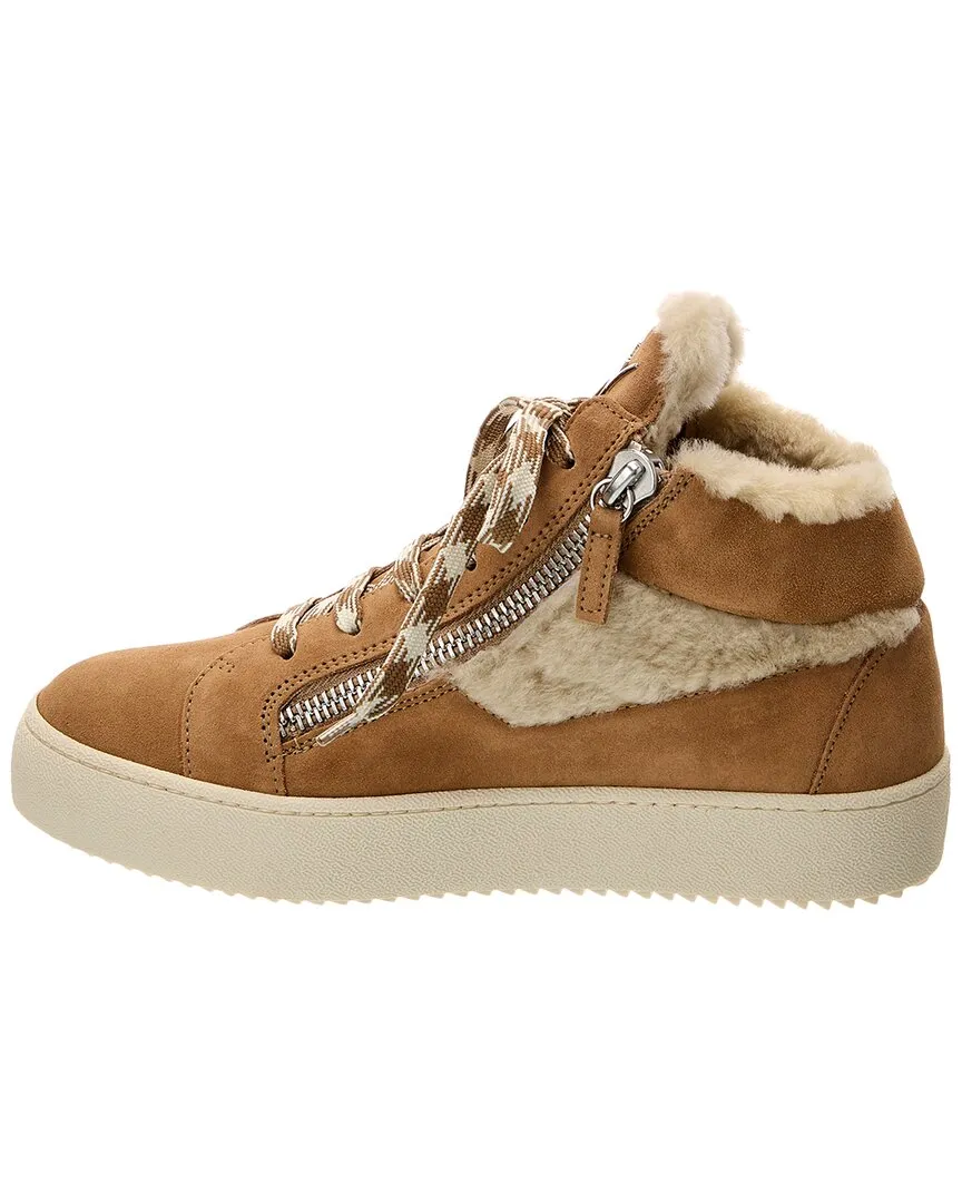 Giuseppe Zanotti May London Suede & Shearling Sneaker