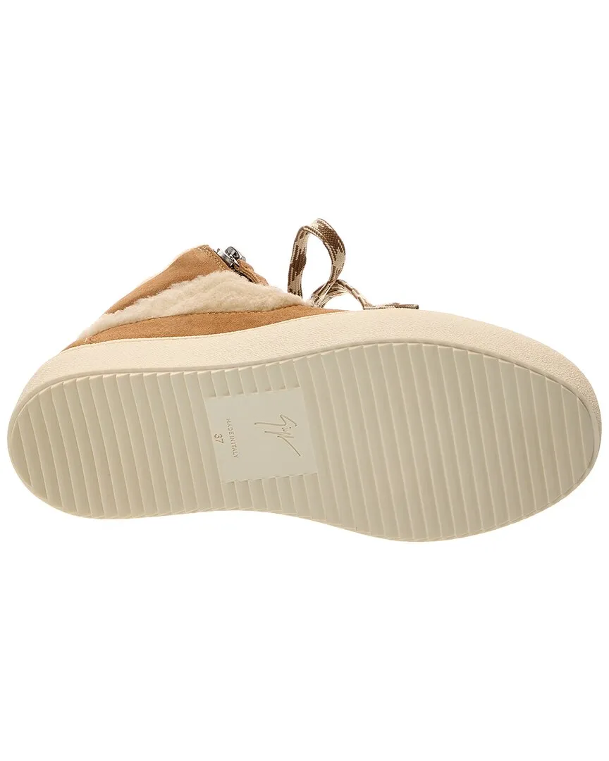 Giuseppe Zanotti May London Suede & Shearling Sneaker