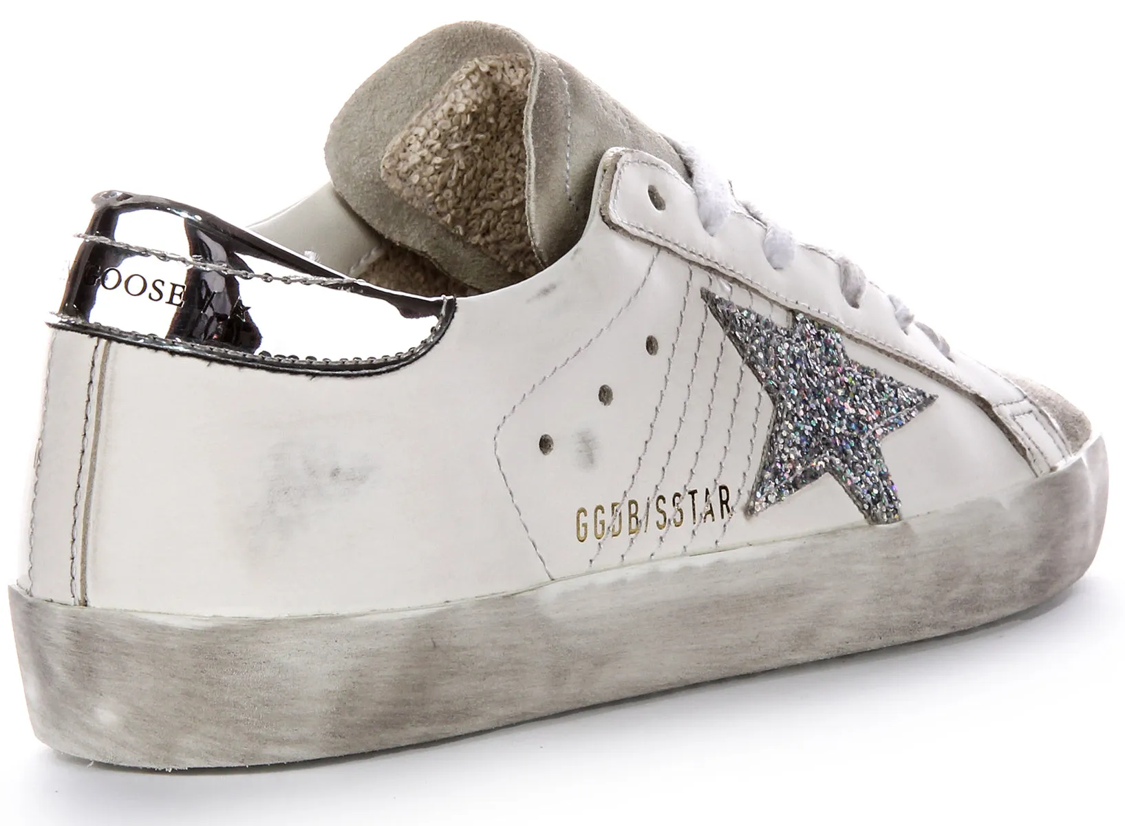 Golden Goose Super Star In White silver For Women Shoes Golden Goose