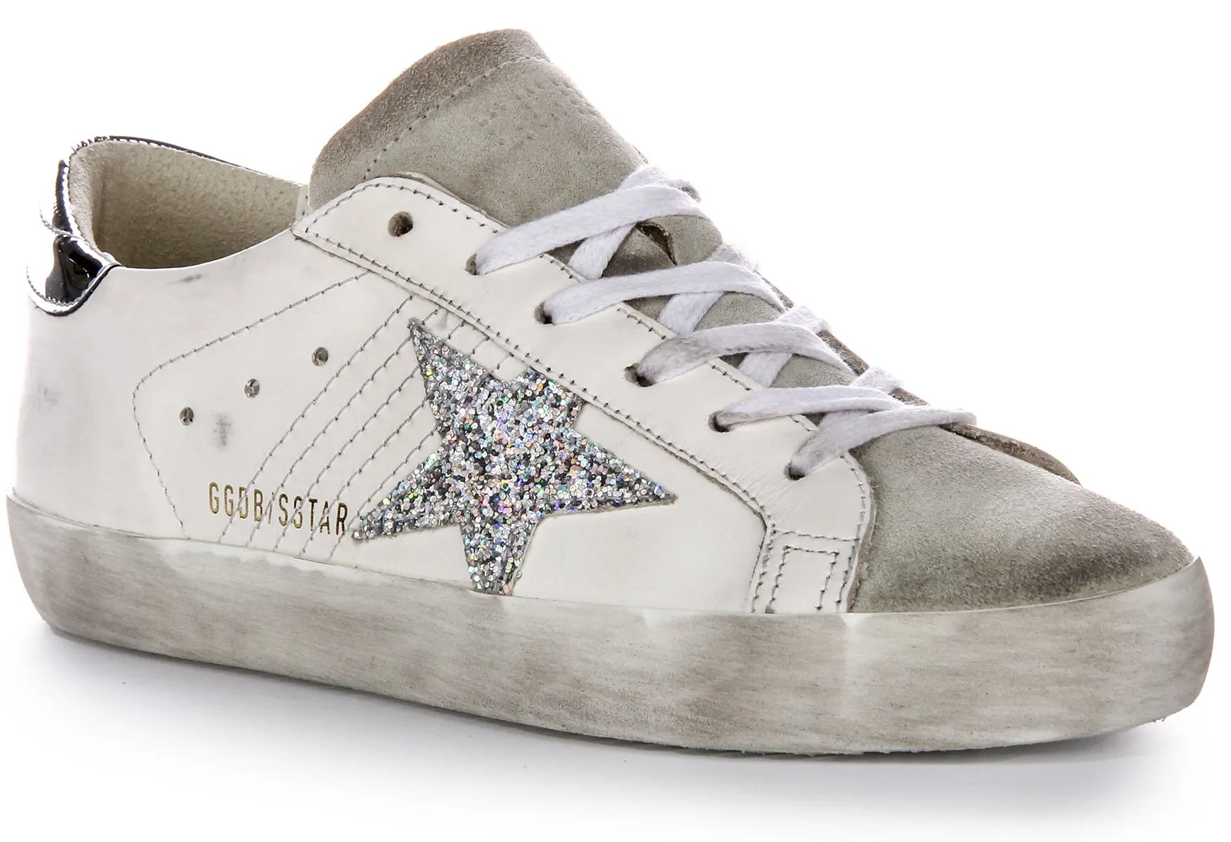 Golden Goose Super Star In White silver For Women Shoes Golden Goose