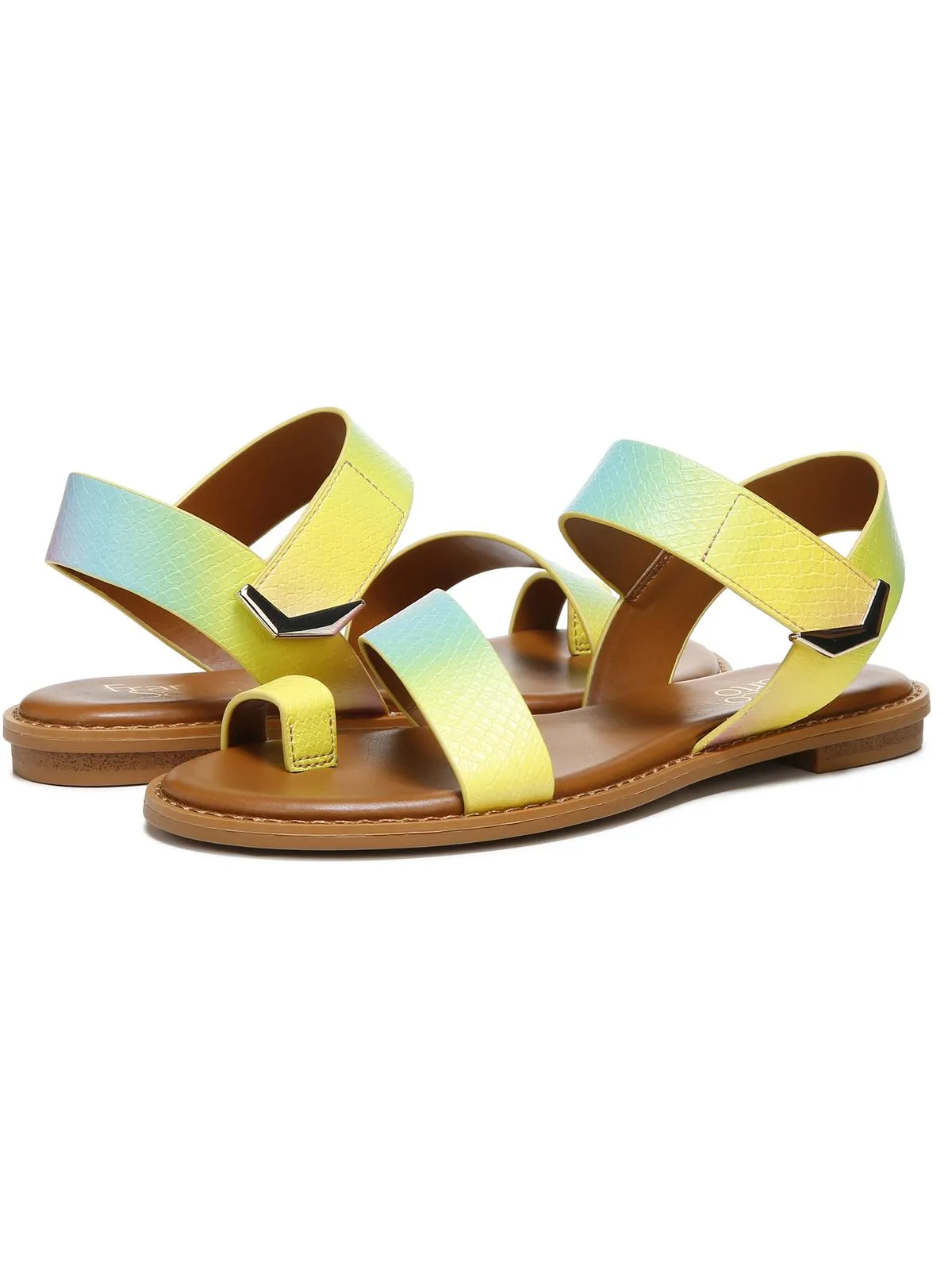 Graze Womens Leather Ankle Strap Strappy Sandals