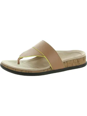 Jillian Womens Leather Thong Flip-Flops