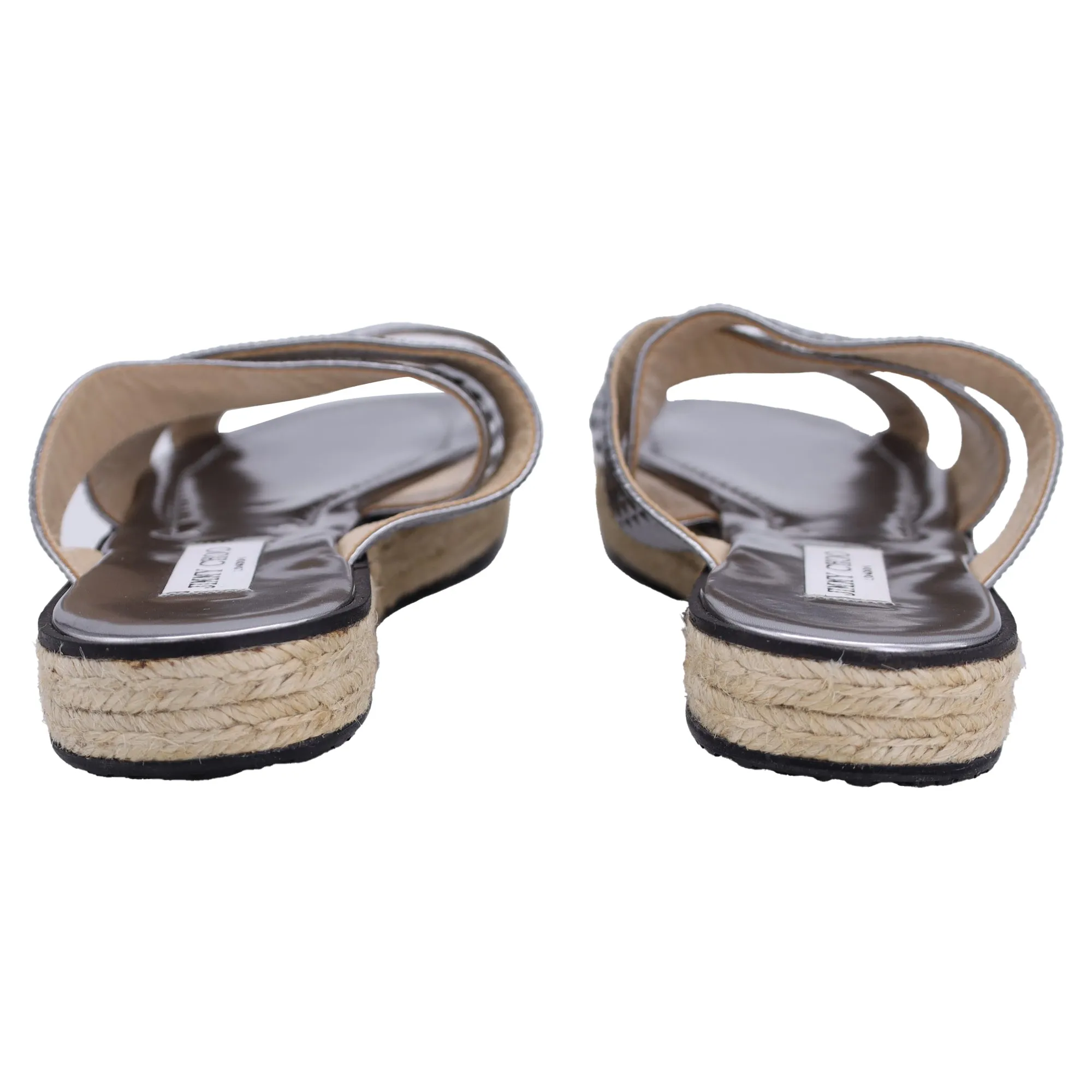 Jimmy Choo Espadrilles in Silver Leather