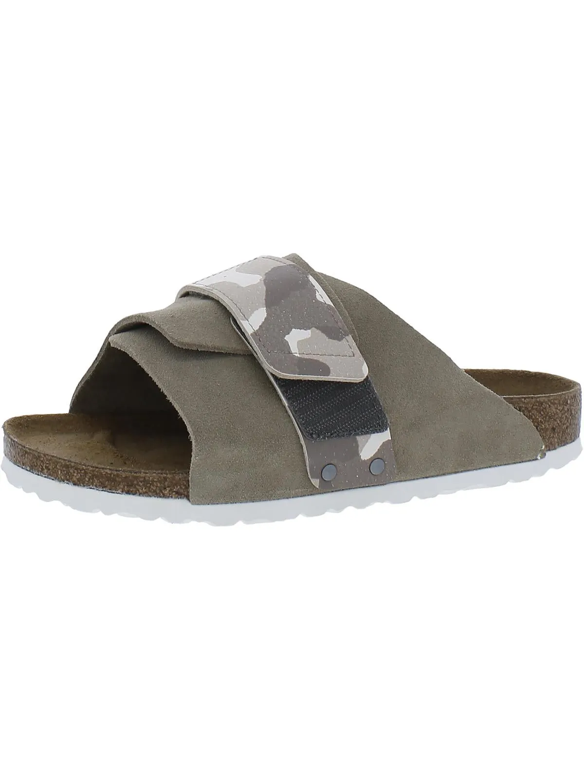 Kyoto Womens Solid Flat Slide Sandals
