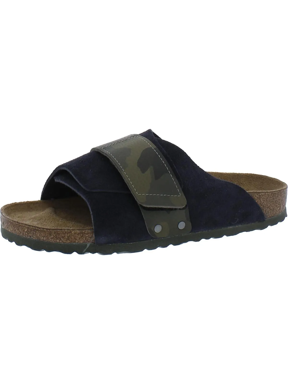Kyoto Womens Solid Flat Slide Sandals