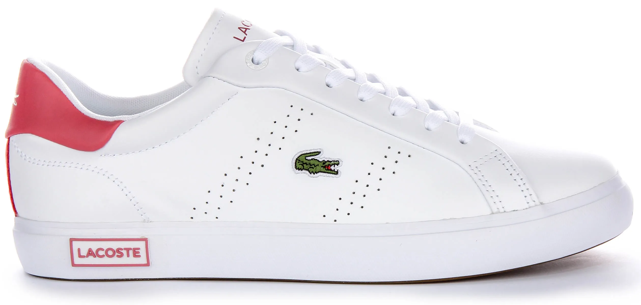 Lacoste Powercourt 2.0 In White Pink For Women Shoes Lacoste