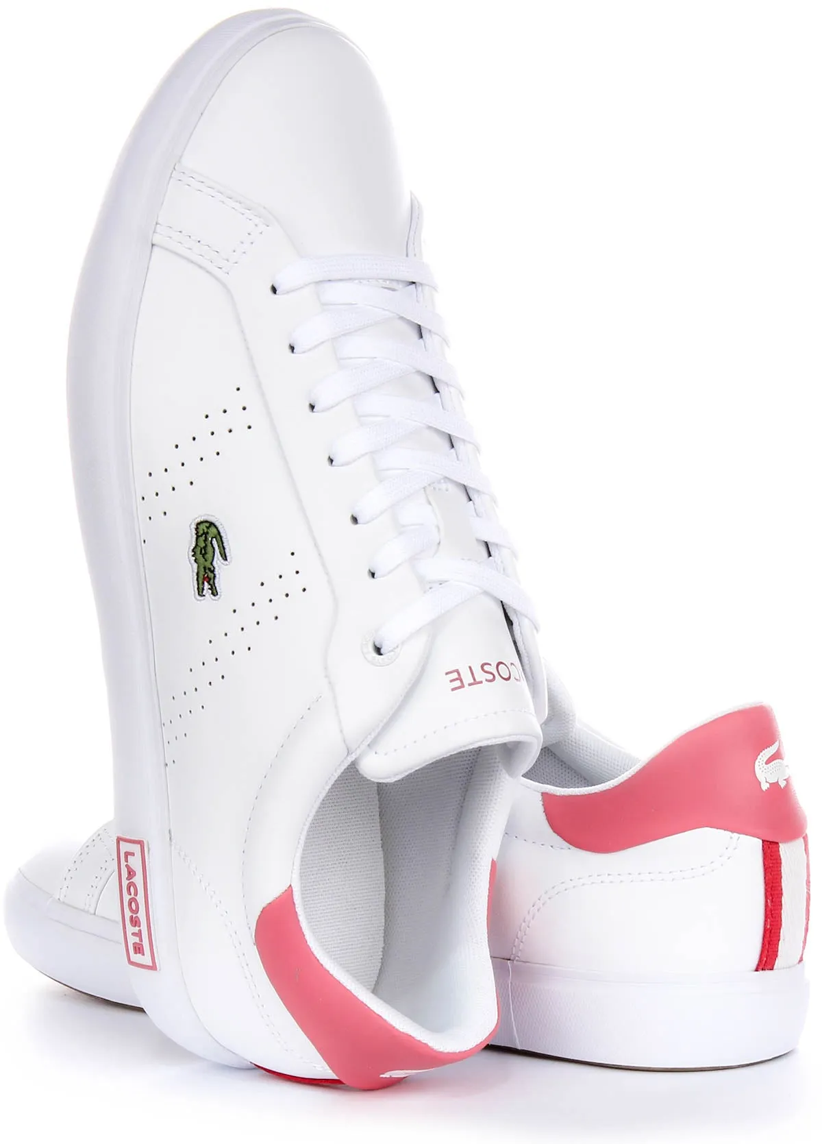 Lacoste Powercourt 2.0 In White Pink For Women Shoes Lacoste