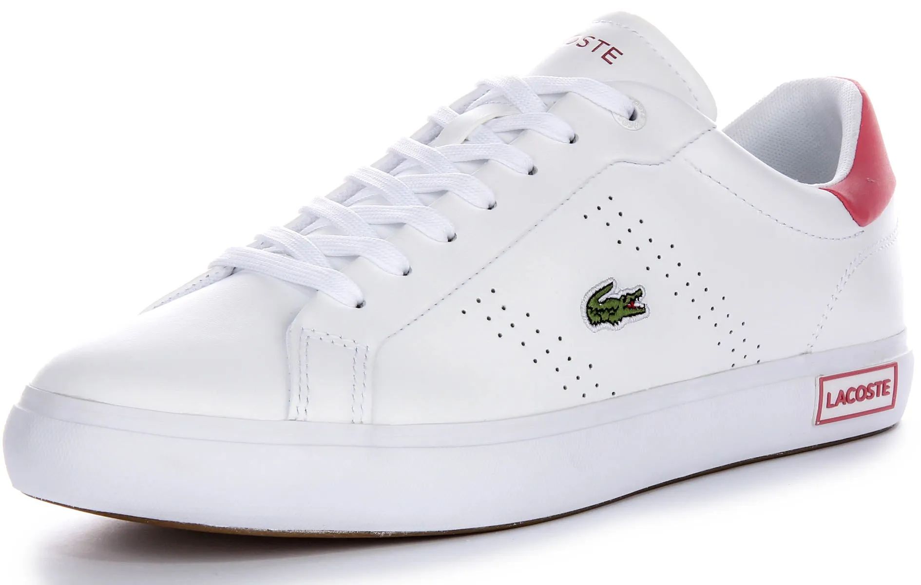 Lacoste Powercourt 2.0 In White Pink For Women Shoes Lacoste