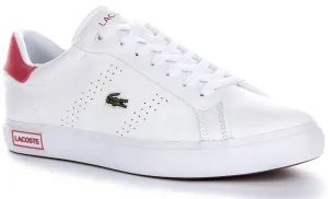 Lacoste Powercourt 2.0 In White Pink For Women Shoes Lacoste