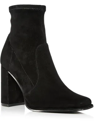 LANA Womens Suede Block heel Booties