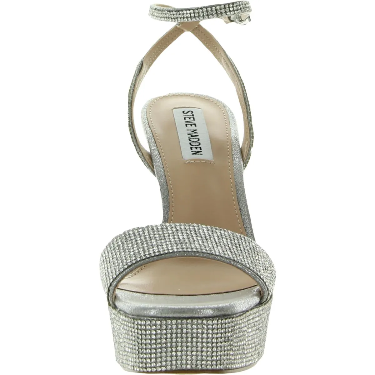 Lashed Womens Rhinestone Open Toe Slingback Sandals