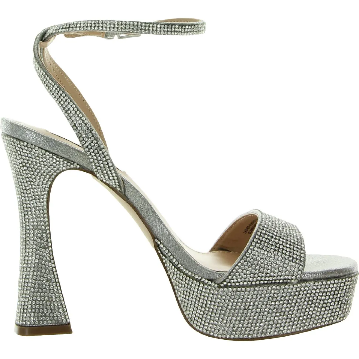 Lashed Womens Rhinestone Open Toe Slingback Sandals