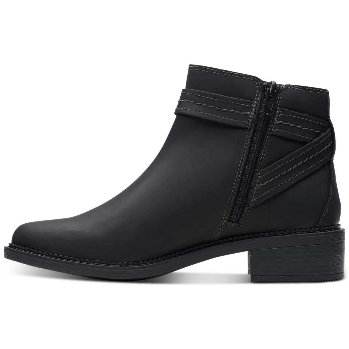 Maye Strap Womens Leather Ankle Booties