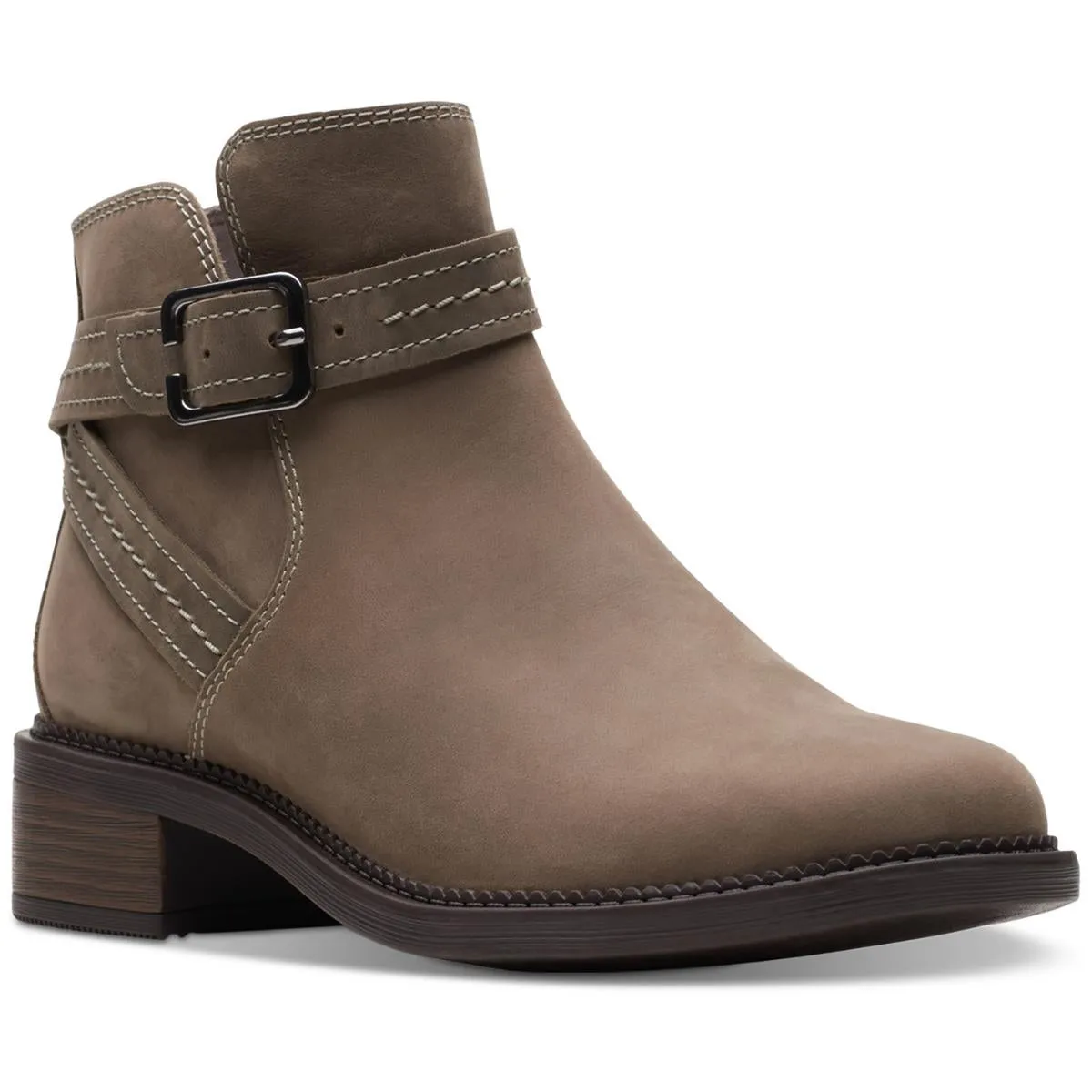 Maye Strap Womens Leather Ankle Booties