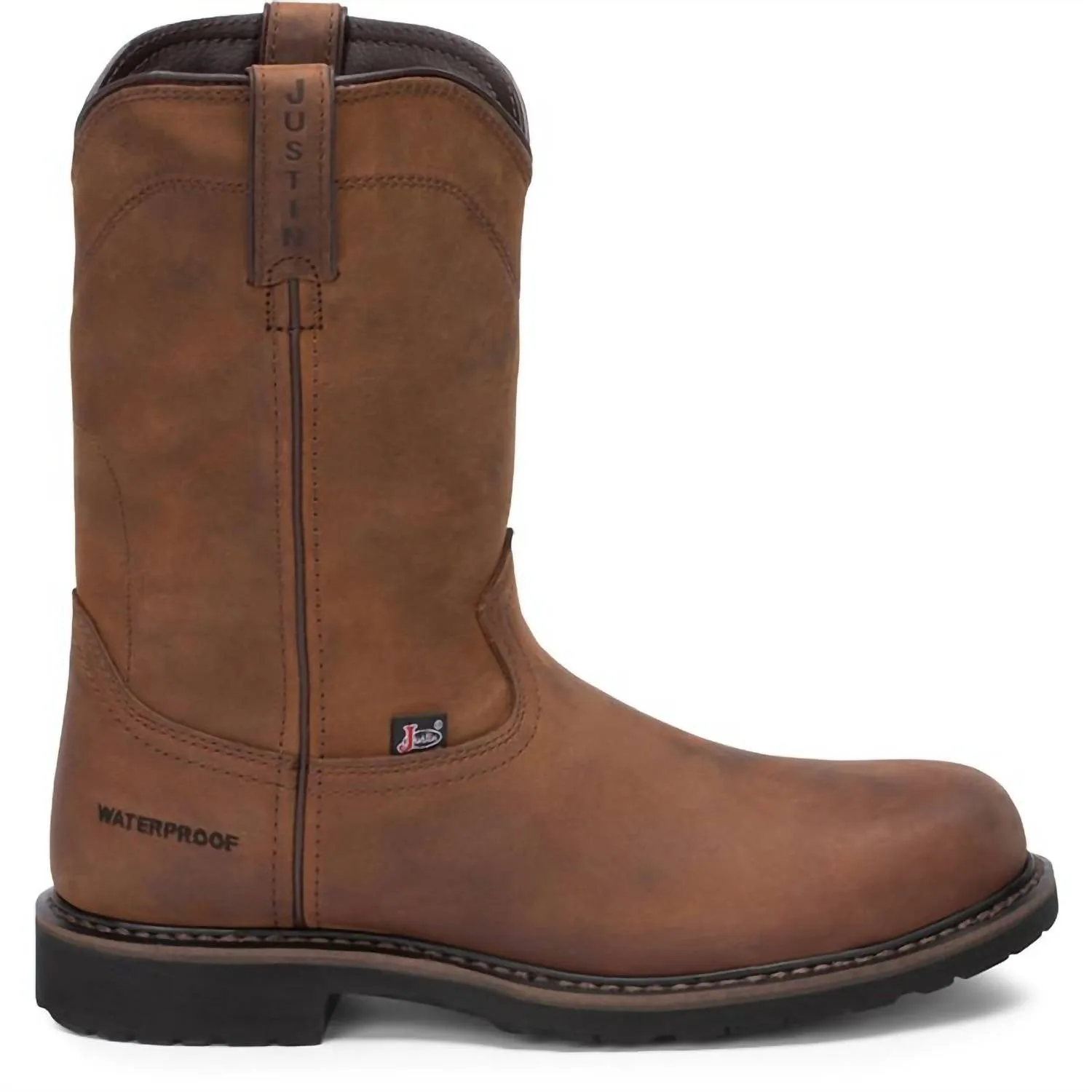 Men's Drywall 10" Waterproof Steel Toe Work Boots In Whiskey