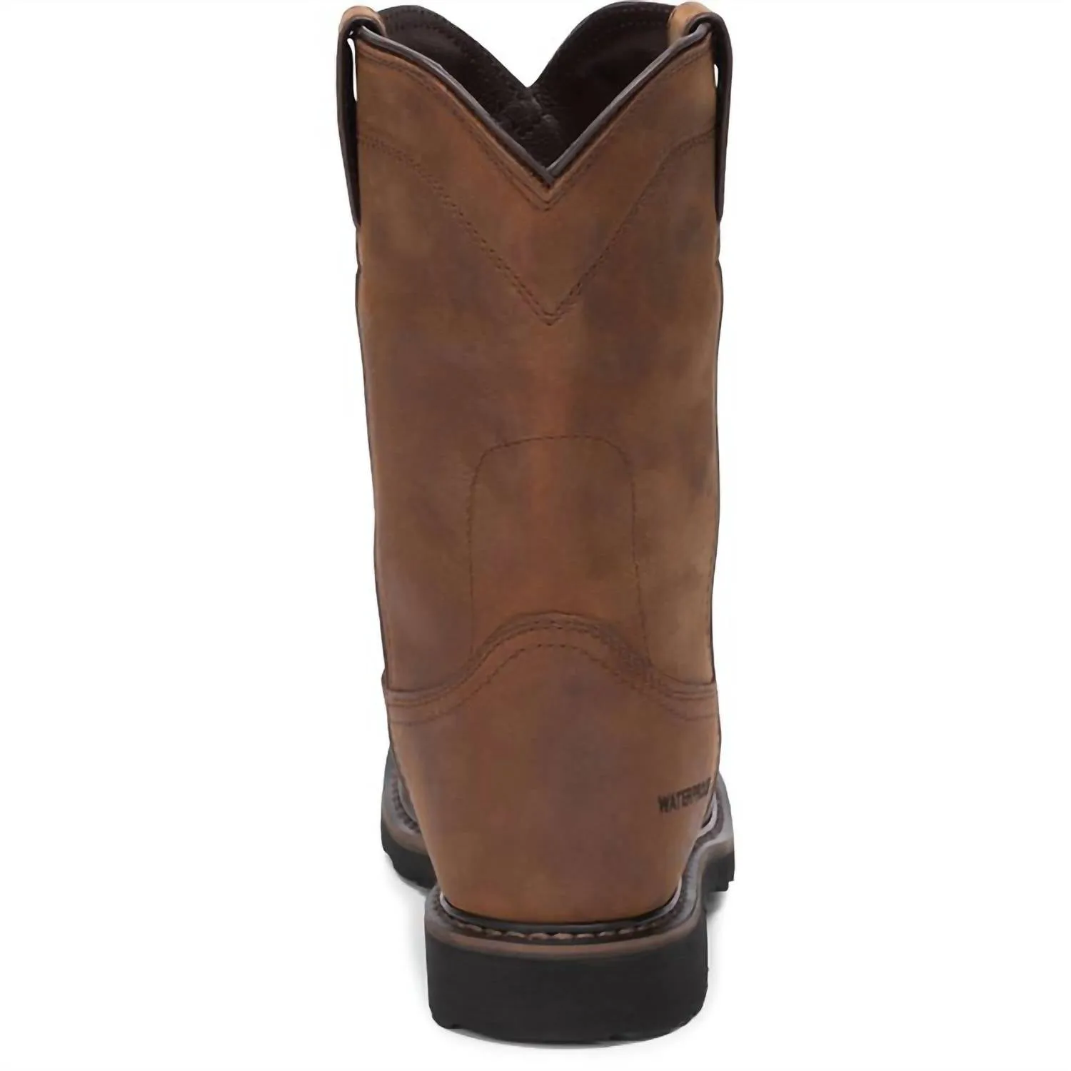 Men's Drywall 10" Waterproof Steel Toe Work Boots In Whiskey