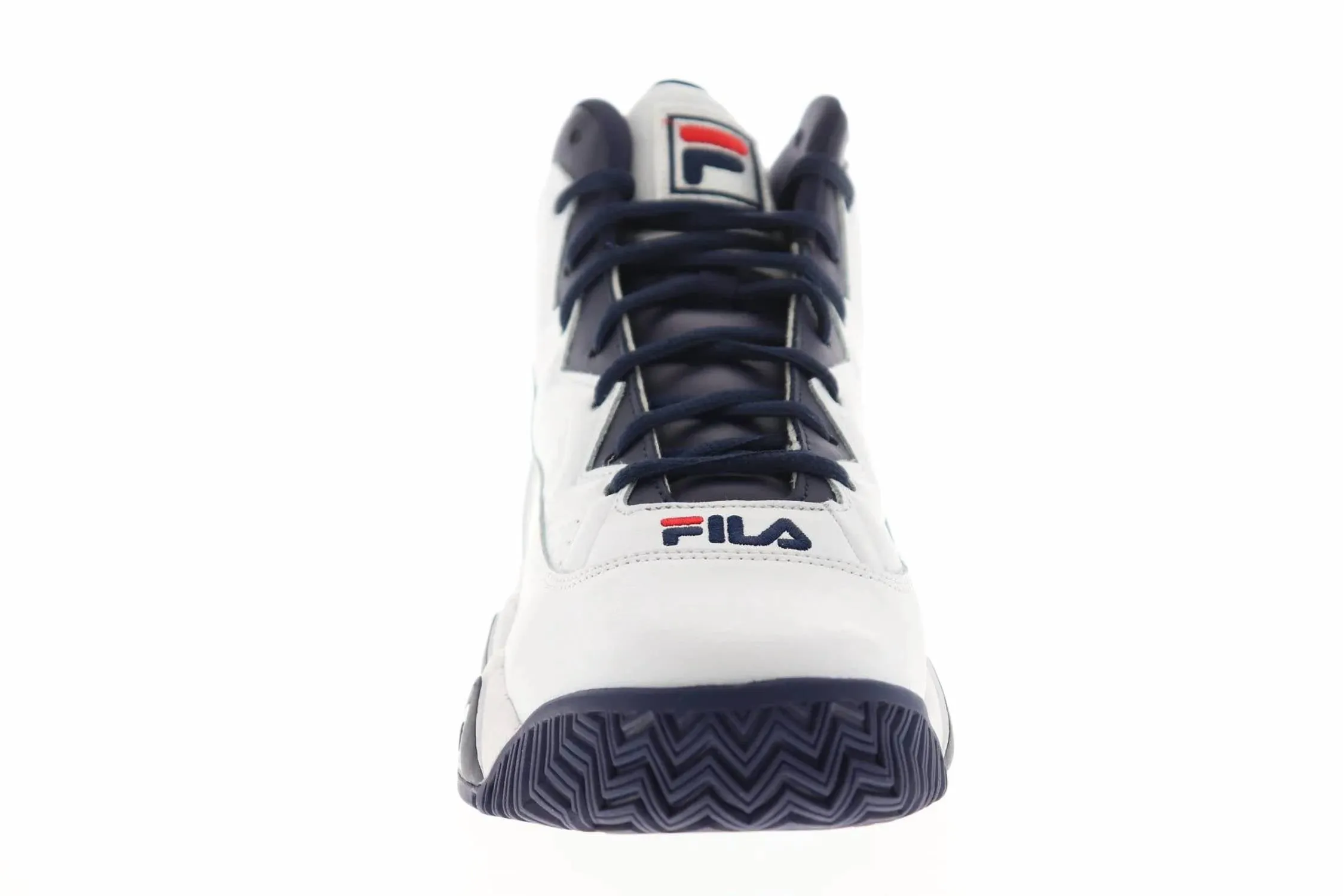 Men's Mb Leather Athletic Basketball Shoe In White/navy/red