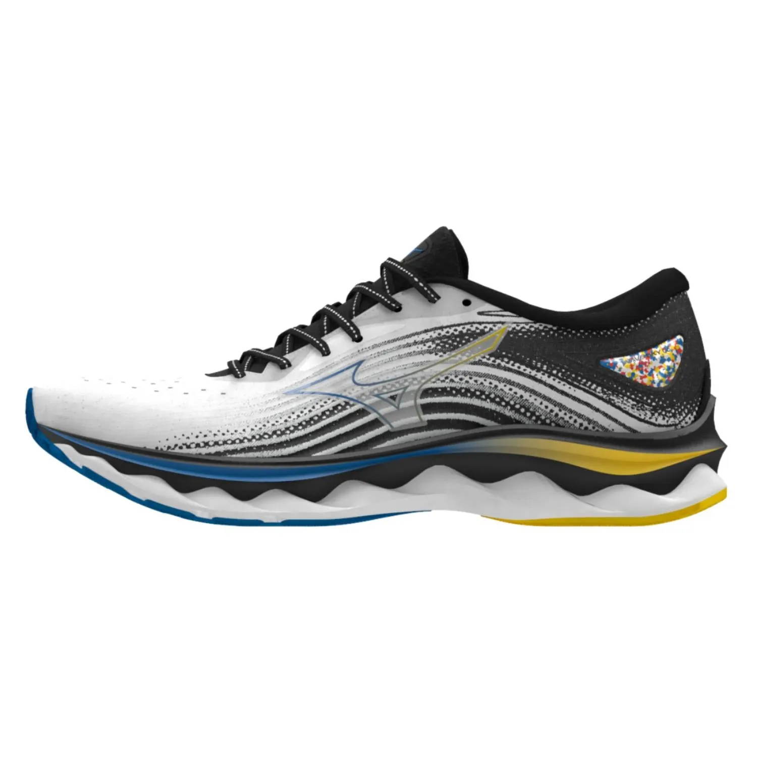 Men's Wave Sky 6 Shoes In White/cyber Yellow/indigo Bunting