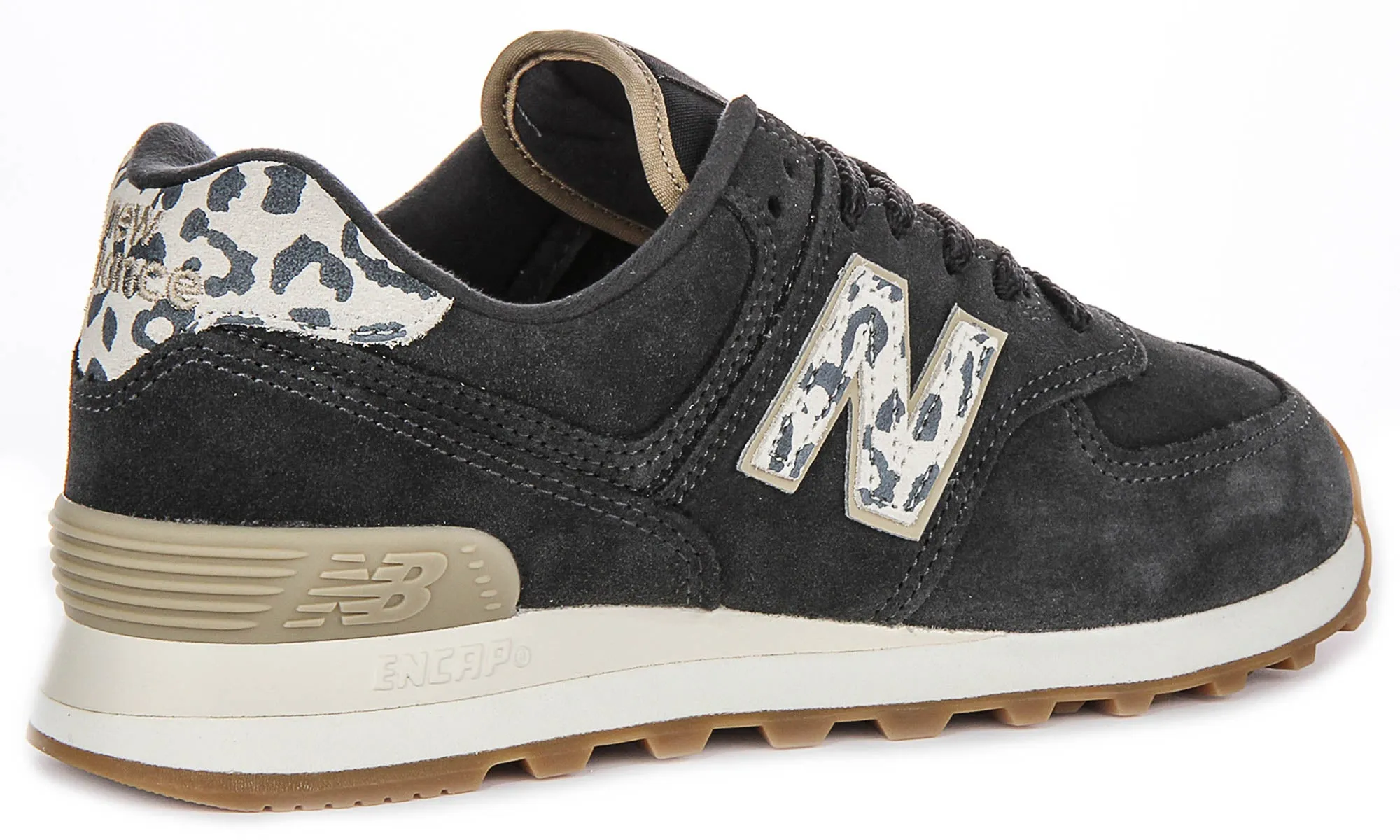 New Balance WL 574XE2 In Charcoal Leopard For Women Shoes New Balance