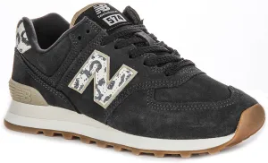 New Balance WL 574XE2 In Charcoal Leopard For Women Shoes New Balance
