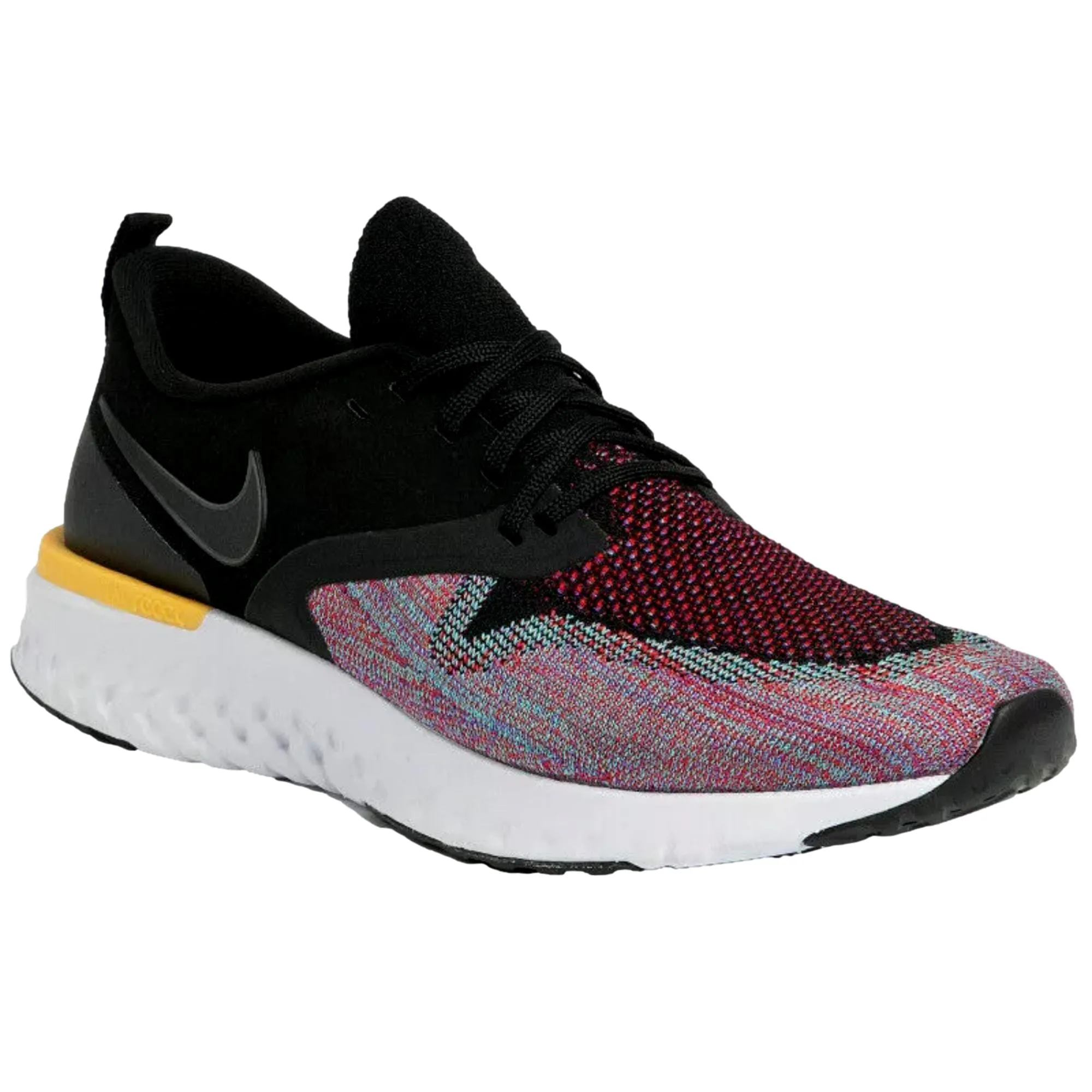 Nike Odyssey React 2 Flyknit Black/Black-University Red  AH1015-005 Men's