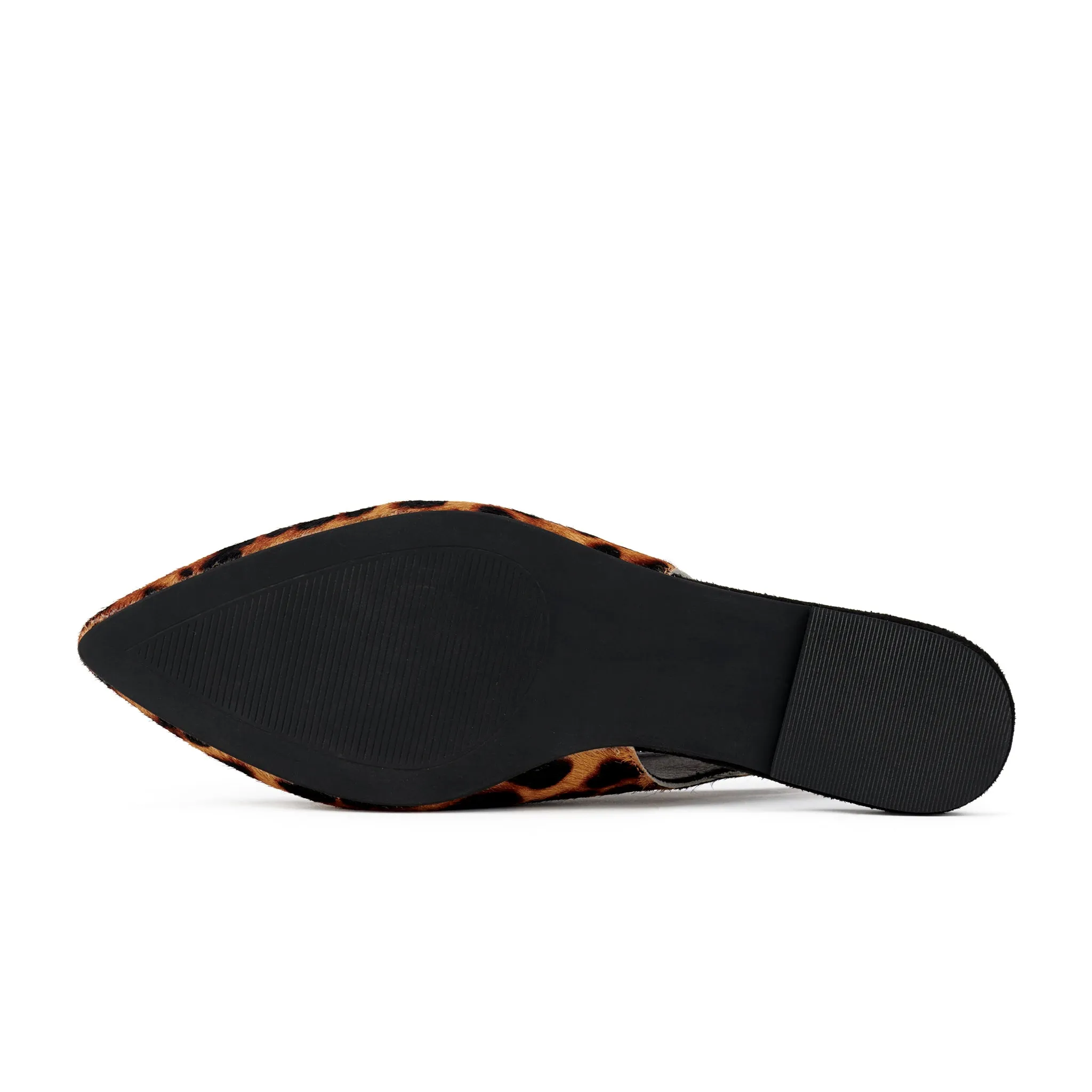 Pointed Slingback Dark Camel Leopard
