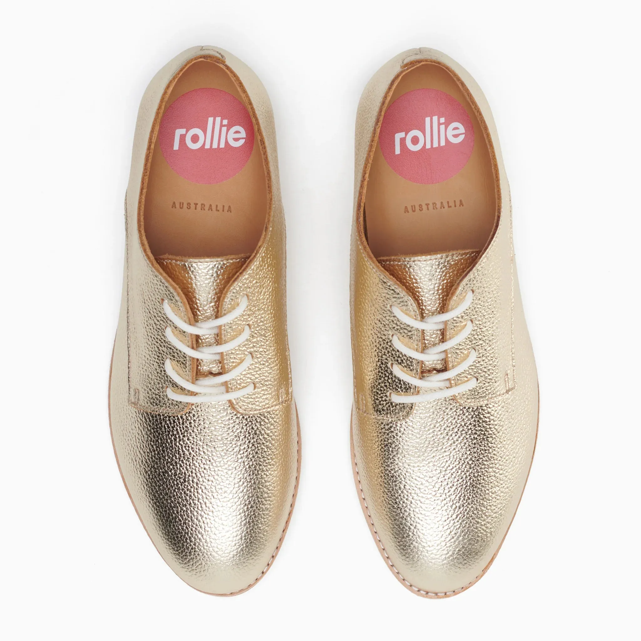 Rollie Derby Super Soft Light Gold Shoes_Rollie