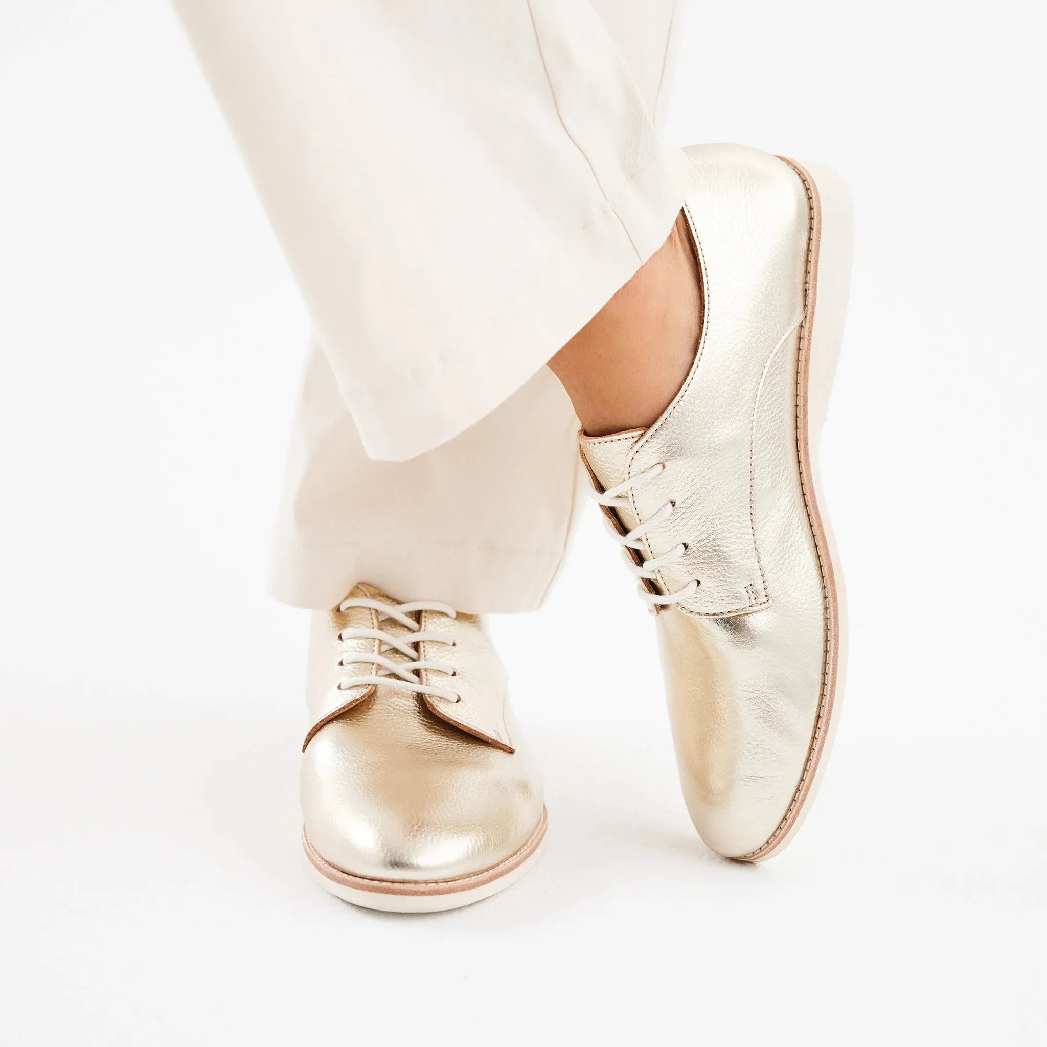 Rollie Derby Super Soft Light Gold Shoes_Rollie