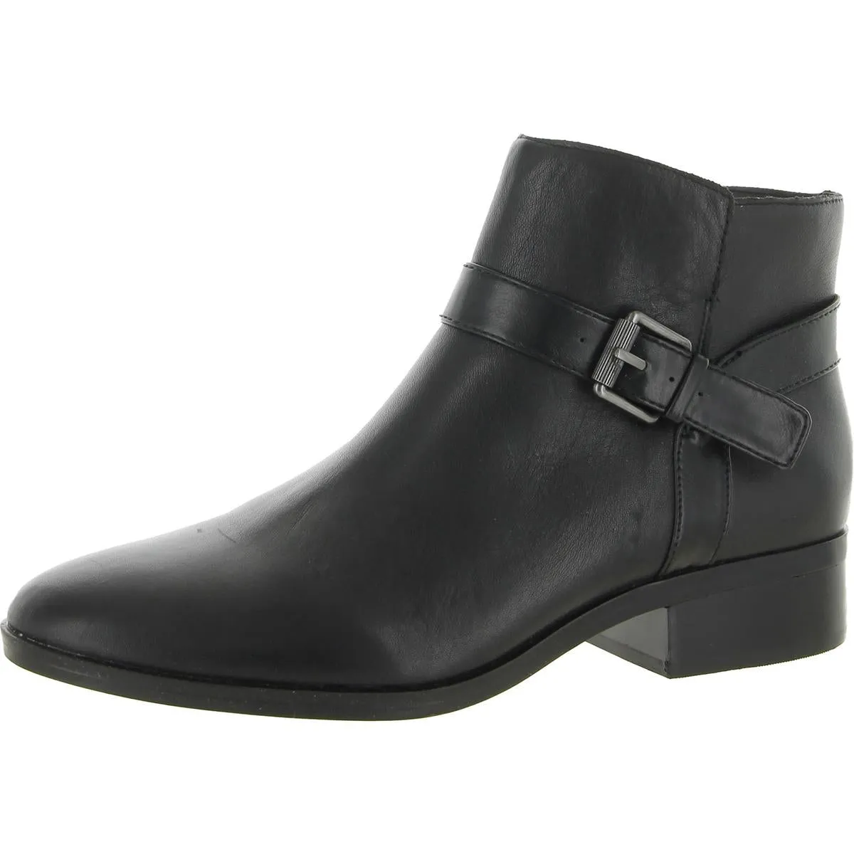 Ronan Womens Zipper Block Heel Booties