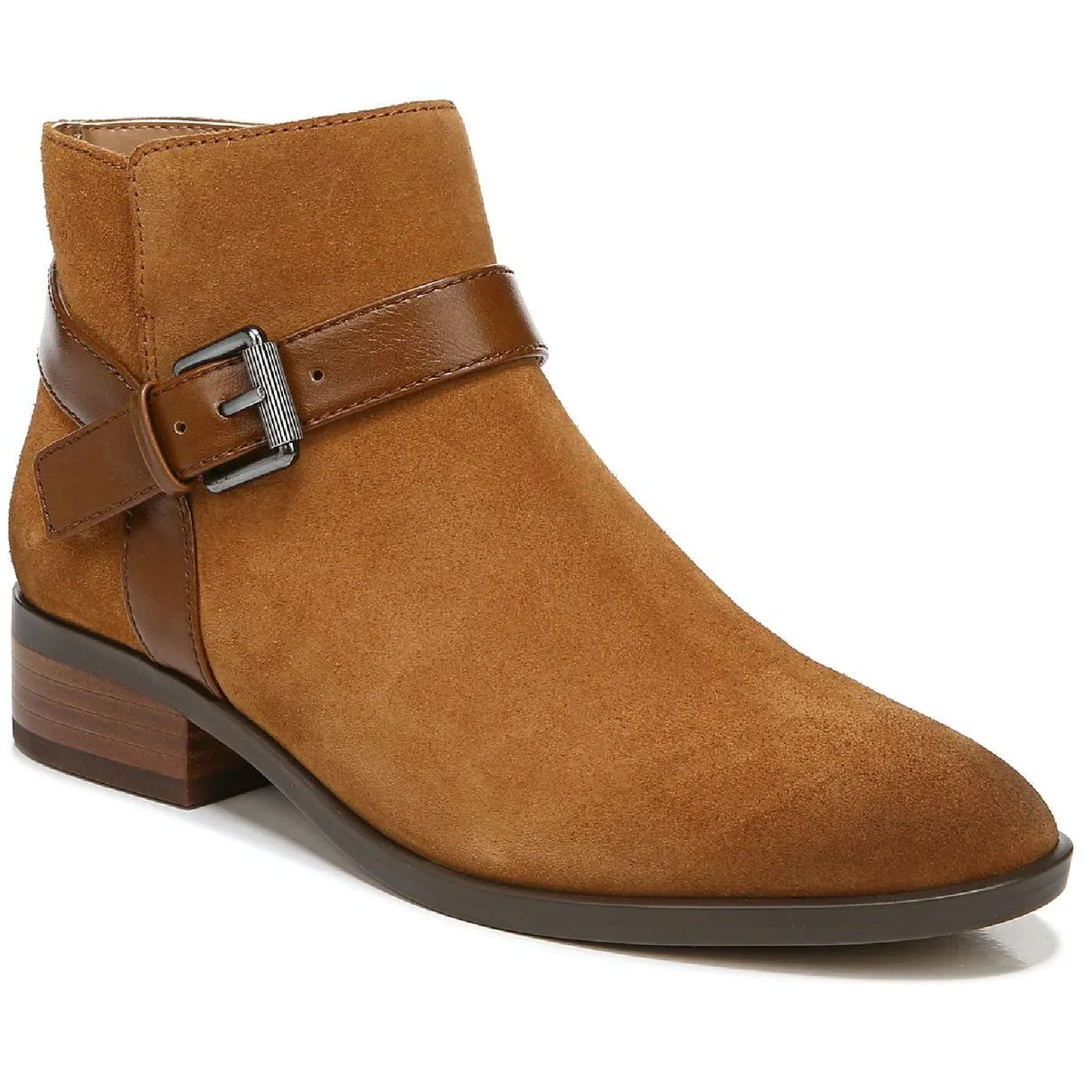 Ronan Womens Zipper Block Heel Booties
