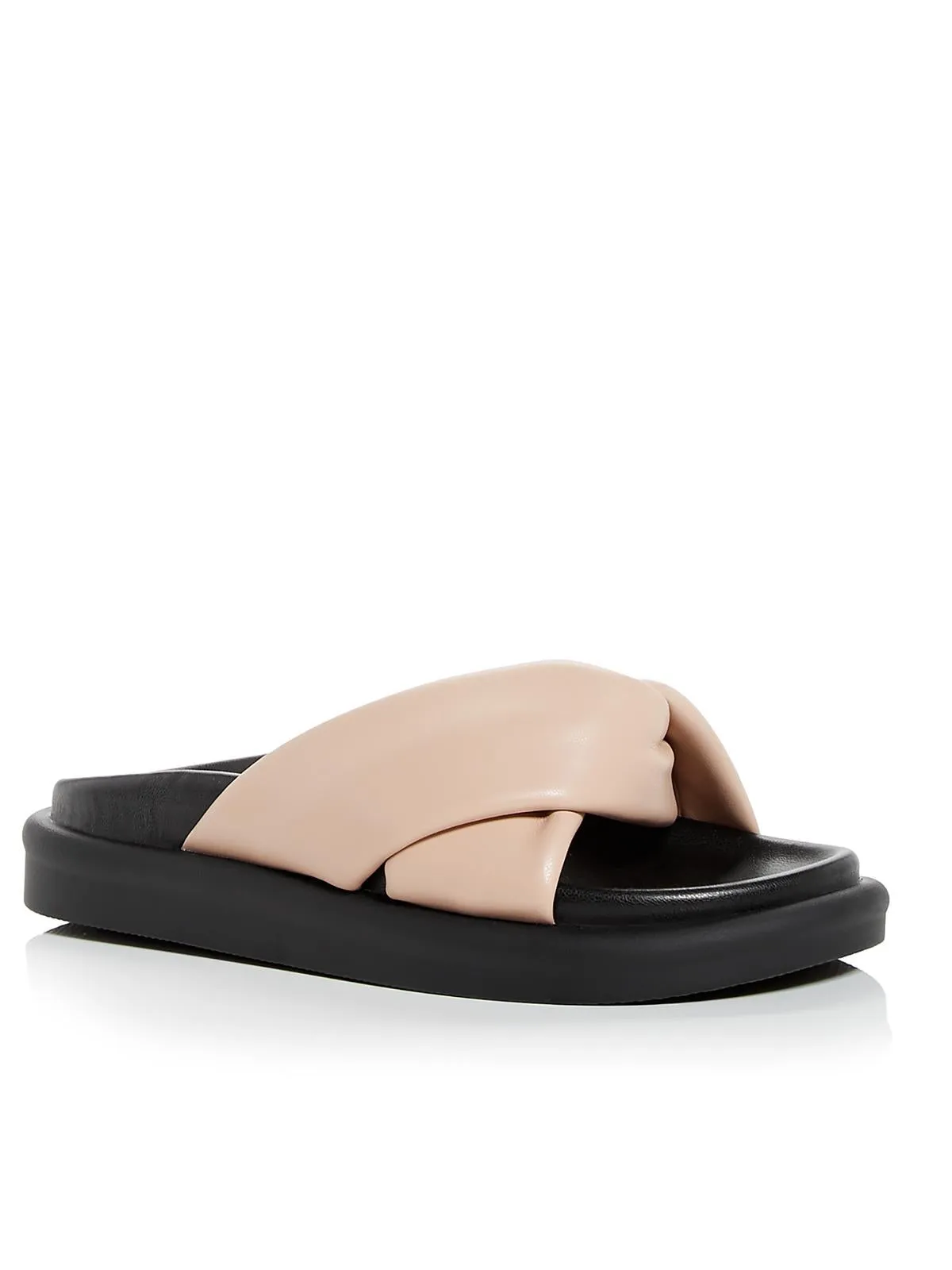 Ryle Womens Faux Leather Slip On Slide Sandals