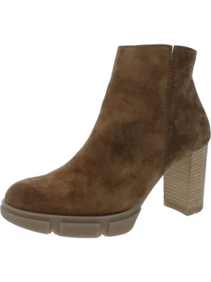 Samantha Womens Suede Ankle Booties