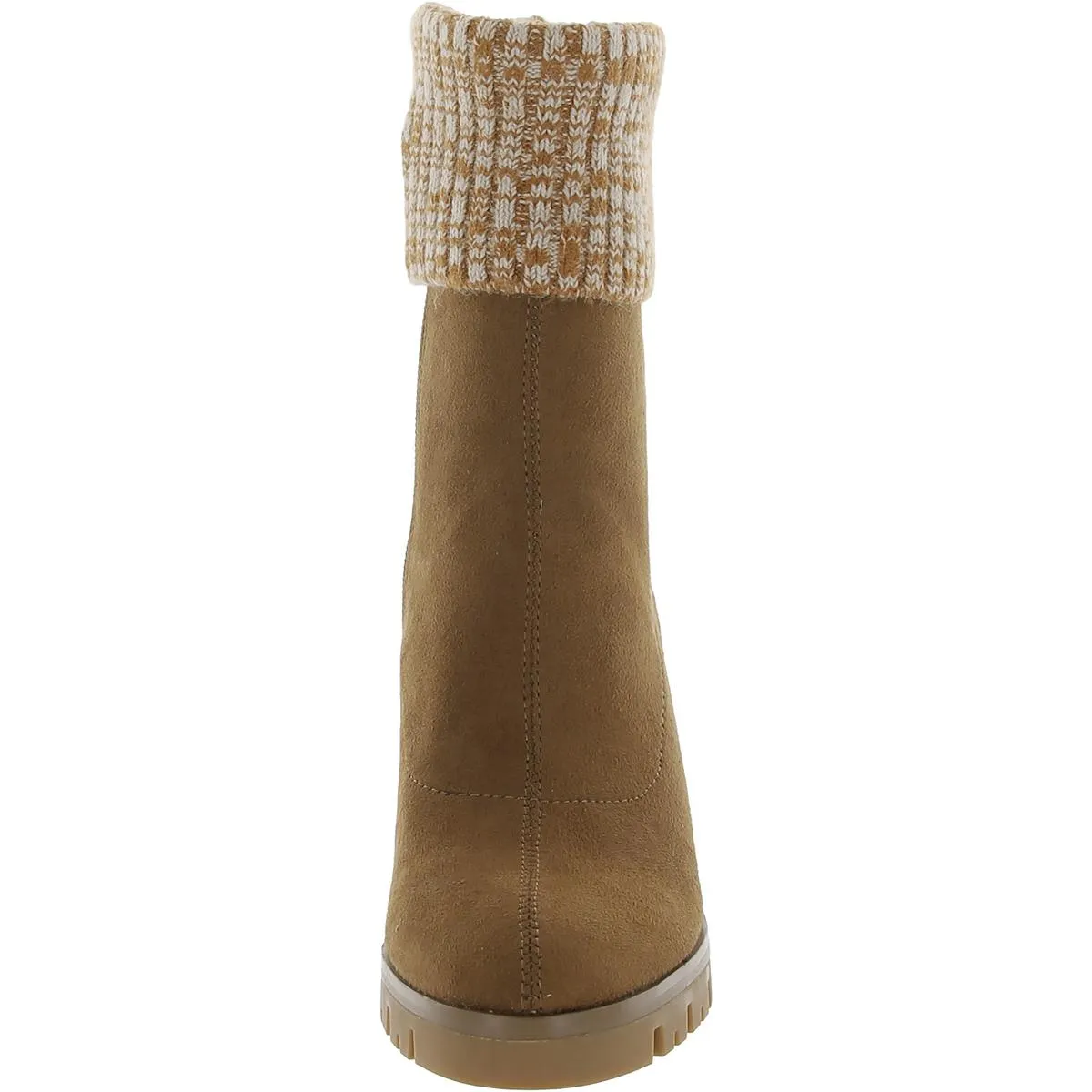 Sindie Womens Knit Cuffed Booties